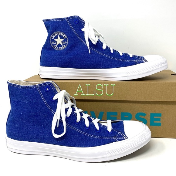 🌿Sale🌿 Converse Ctas High Canvas Rush Blue Men’s Size 9 10 Sneakers 166741C - Picture 2 of 10